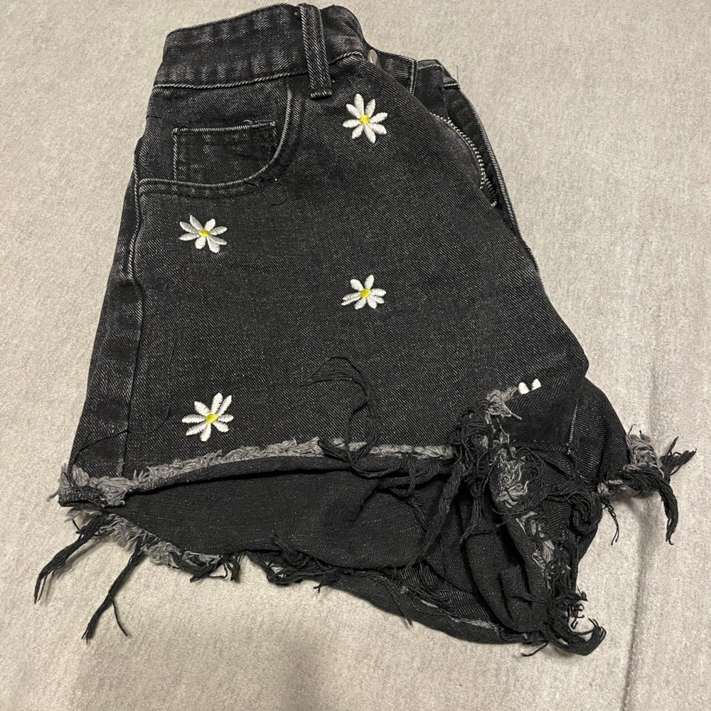 Shein Sunflower jean shorts